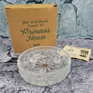 Vtg Crystal Taper Candle Holder By Princess House